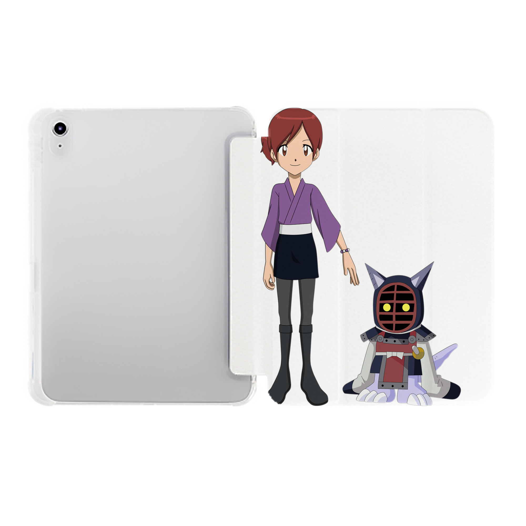 （画像用） Digimon デジタルモンスター/デジモン IPad ケース ペン収納付き 三つ折りスタンド PUレザー×シリコン 対応機種9.5/10.5/10.9インチ